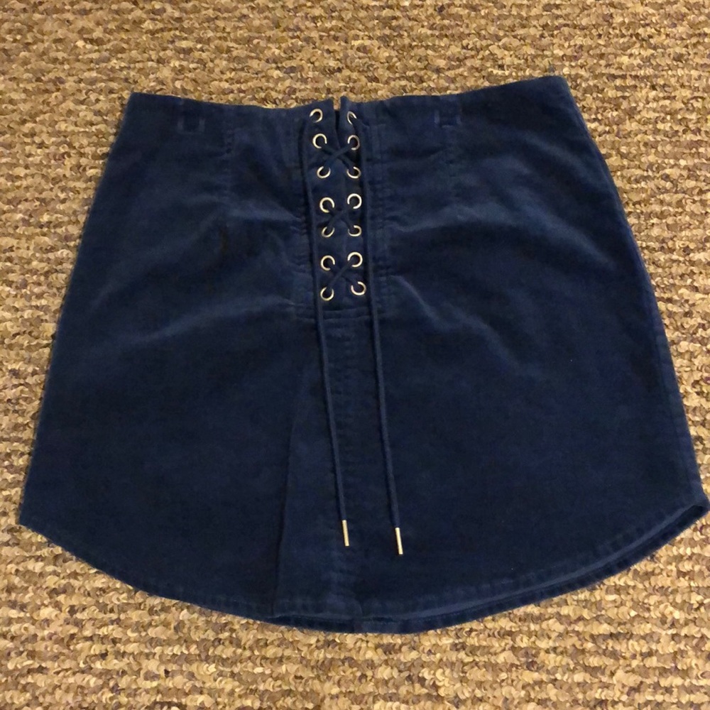 Forever 21 navy velvet skirt